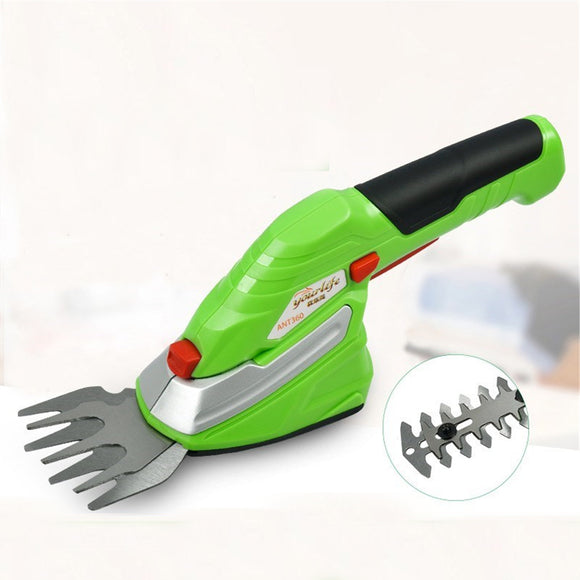 Cordless Pruning Shears Lawn Electrical Handheld Hedge Trimmer Weed Grass Clippers with Metal Blades