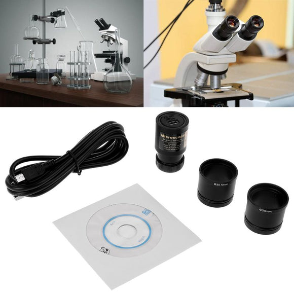HD CMOS 2.0MP USB Electronic Eyepiece Microscope Camera Mounting Size 23.2mm with Ring Adapters 30mm 30.5mm