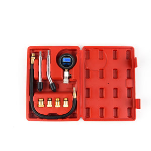 Portable Auto Gas Engine Compression Cylinder Pressure Gauge Tester Tool Kit