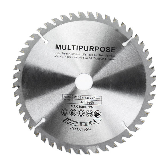 165x20x1.8mm Saw Blade 48 Teeth 165mm Wood Saw Blade for Makita