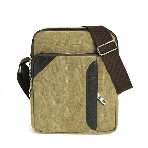 Men Casual Canvas Travel Shoulder Bag Vintage Crossbody Bag