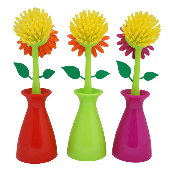 Creative Sun Flower Cleaning Brush Pan Pot Cleaning Tool for Kitchen Multi-function Dishwashing Brus