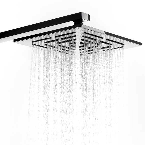8 Inch Shower Head Holes Water Out Stainless Steel Chrome Finish Square Rainfall Rain Showerhead