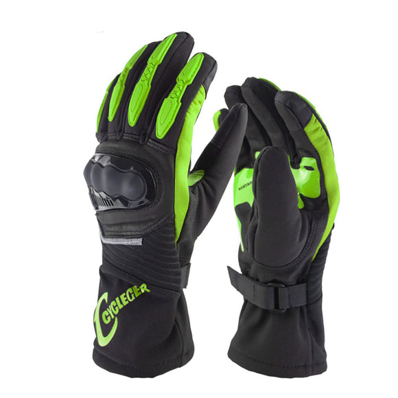 CYCLEGEAR CG676 Waterproof Motorcycle Gloves Warm Full Finger Touch Screen Thickening Gloves Four Seasons Universal