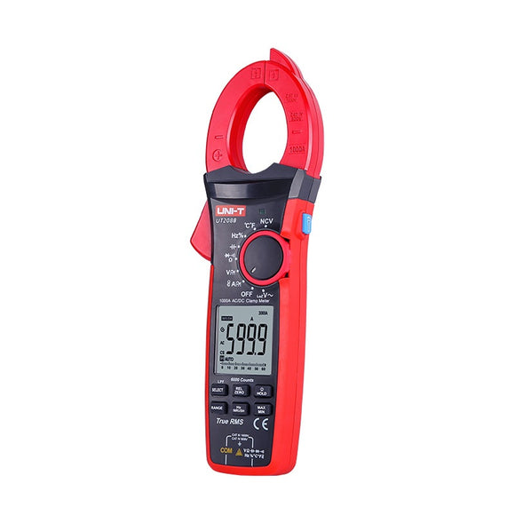 UNI-T UT206B/UT207B/UT208B 1000A 1000V Digital Clamp Meter True RMS AC DC Current Voltage Tester +Autoscale Memory+NCV 6000 Counts