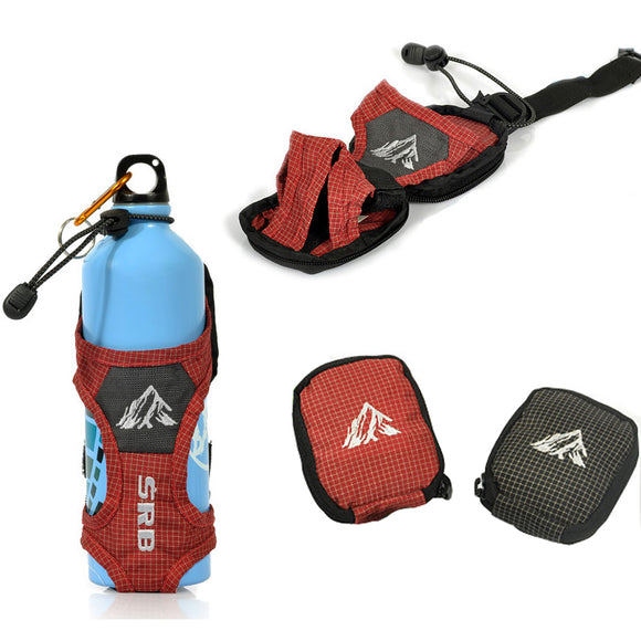 IPRee Nylon Tearproof Waterproof Outdoor Camping Water Bottle Bag Folding Portable Bottle Case