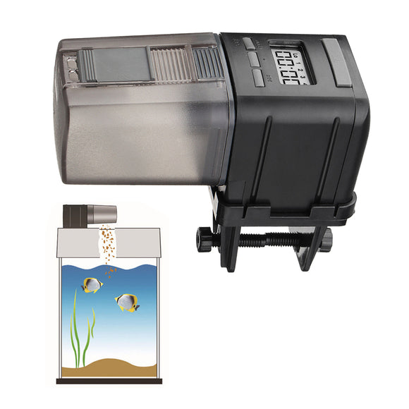 FOCUSPET Fish Feeder Automatic Fish Feeder Battery Operated Aquarium Tank Auto