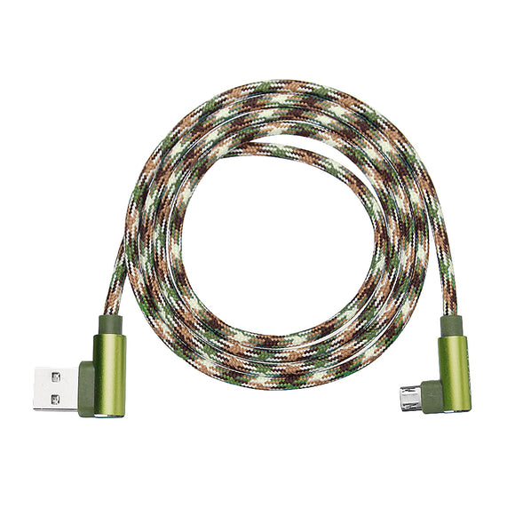 APPACS Camouflage Micro USB to USB Double 90 Dregee Right Angle Tablet Cable 2M