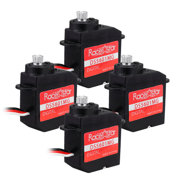 4PCS Racerstar DS5601MG 120 5.6g Coreless Metal Gear Micro Digital Servo For RC Airplane 0.89kg 0.10sec