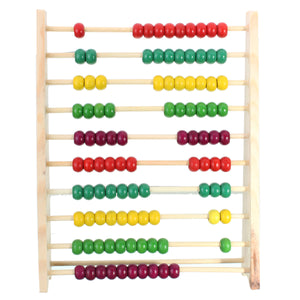 100 Beads Wooden Abacus Counting Number Preschool Kid Math Learning Teaching Toys