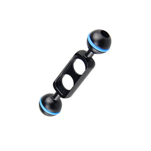 HOOZHU S04 25.4 4 Double Ball Head Bracket Support for Diving Light Diving Camera Flashlight Arm"