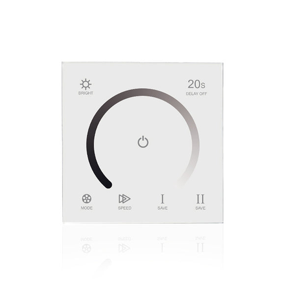 DC12-24V 12A Touch Panel Light Switch Single Color Temperature Dimmer Controller for LED strip