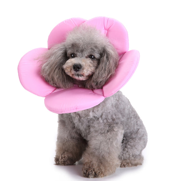 New Soft Sponge Flower Shape Dog Cat Collar Pet Elizabeth Circle Wound Healing Medical Anti-Bite