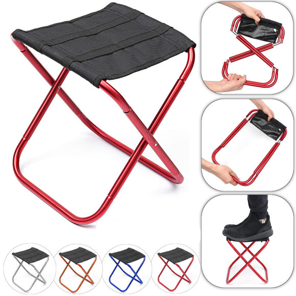 Outdoor Portable Aluminum Folding Chair Outdoor Camping Picnic Seat Stool