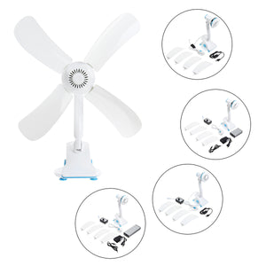 3 IN 1 Clip On Small Personal Fan Stepless Speed Portable Home Office Table Desk