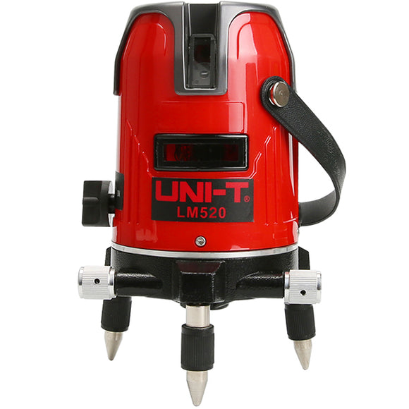 UNI-T LM520 2 Lines Red Laser Level 360 Degree Self-leveling Cross Laser Level 8 Times Brightness