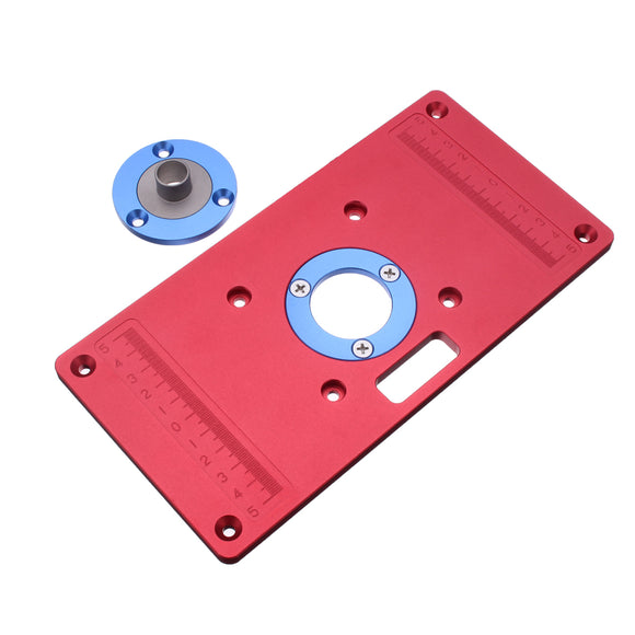 233x117x8mm Aluminum Router Table Insert Plate for Woodworking Benches RT0700C Router Trimmer Red