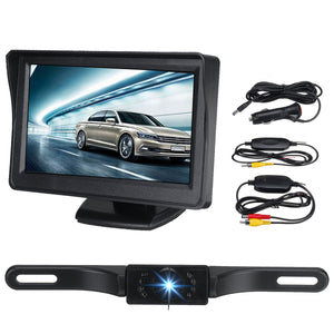 4.3 TFT LCD Monitor +Rear View Backup Camera Night Vision Wireless System For Car Truck"