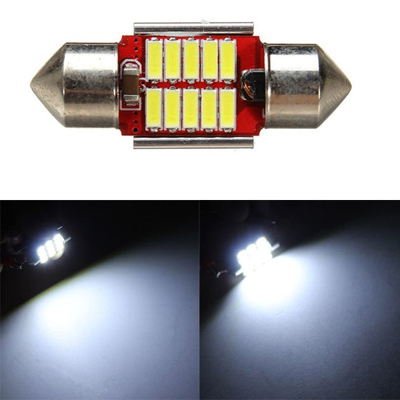 31MM 4014 10SMD White Festoon Reading Door Lights Light Bulb Non-polar