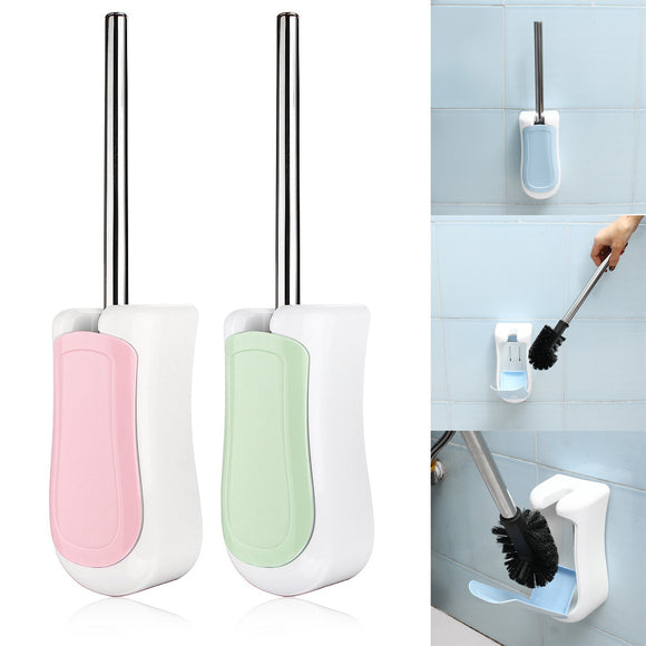 Toilet Cleaning Brushes Stainless Steel Wall Mounted Cleaning Holder Bathroom Tool Set