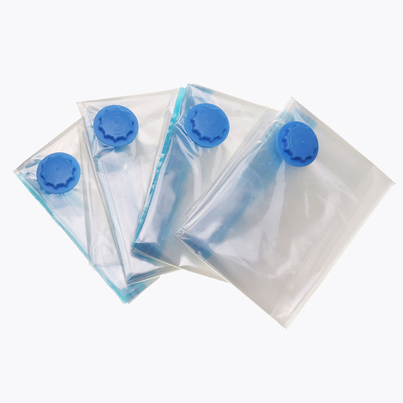 4Pcs/Set Vacuum Storage Bag Saver Seal Compressing Inflatable Tube