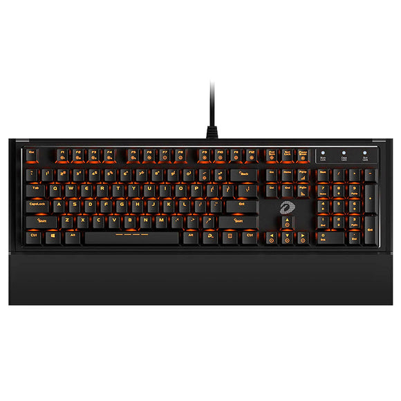 Dareu EK835 104 Keys Orange Light LED Backlight BOX Shaft Gaming Mechanical Keyboard Metal Panel