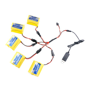 5Pcs JJRC Q60 Ni-Cd 6V 700MAH 5C Battery+USB Line-04+DYX-0009 For JJRC Q60 RC Car Parts
