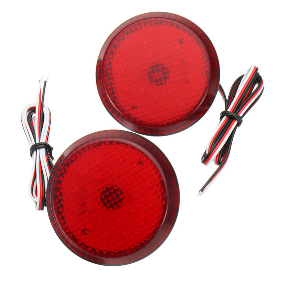 Car LED Tail Rear Bumper Reflector Lights Round Brake Stop Warning Lamp For Nissan Qashqai Trail