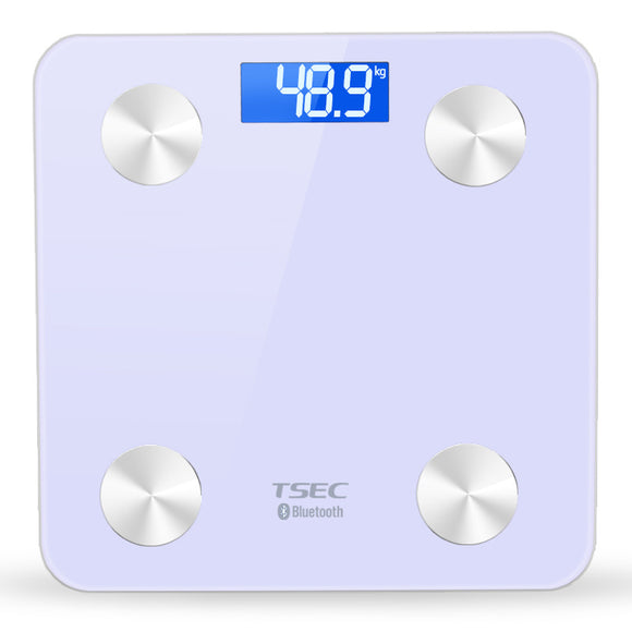 USB Rechargable TS-8028 Bluetooth Receiver 4.0 LCD Smart App Body Fat Scales Weight Data Analysis