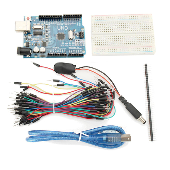 UNO R3 Module Mini Breadboard Jumper Starter Kit For Basic Arduino