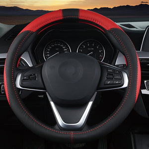 Breathable 38cm PU Leather Non-slip Car Steering Wheel Covers for Toyota/Honda/Nissan/Mazda