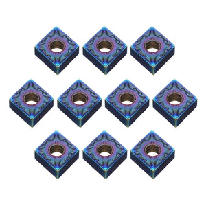 Drillpro 10pcs HRC45 Blue Nano CNMG120408-MA US735 Carbide Insert for MCLNR/L Turning Tool Holder