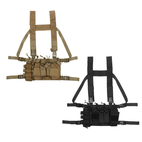 52x65cm Nylon Universal Chest Rig Hunting Vest with 223/308 Pouches 2 Colors