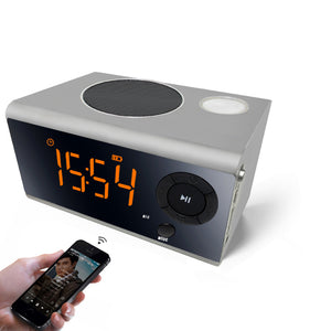 Musky DY40 Smart Mirror LED Display Alarm Clock Night Light Bass Diaphragm Video bluetooth Speaker