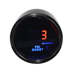 2 Inch 52mm Turbo Boost Pressure Gauge Digital LED Display Black Face Car Meter With Sensor