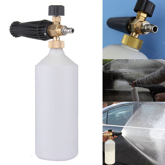 1L Snow Foam Lance Sprayer Washer Soap Bottle Pressure Wash Gun 1/4 Inch Connect