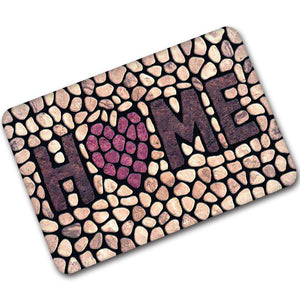 Honana BM-170 Home Stones Bathroom Doormat Rubber Anti-Slip Shower Toilet Mats Bathroom Floor Rug