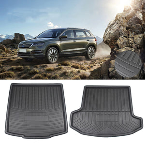 5/7 Seater Waterproof Anti Scratch Chemical Resistant Rear Car Trunk Mat Cargo Liner For SKODA Kodiaq 2017 2018 2019