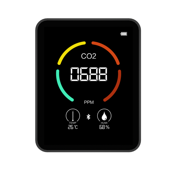 3-In-1 bluetooth-Connected Carbon Dioxide CO Detector for CO Temperature And Humidity Test