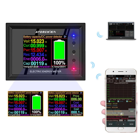 DT24 Digital Display DC Power Supply Voltmeter Ammeter Battery Capacity Tester Battery Fuel Gauge Power Meter