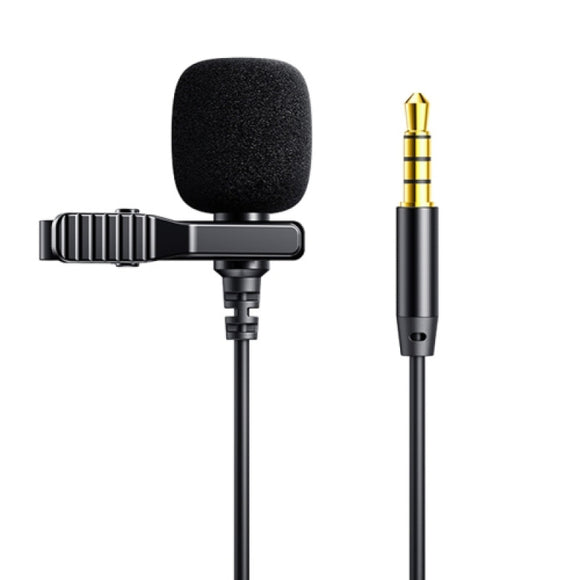 Joyroom JR-LM1 Lavalier microphone Accurate Sound Pick-up Lapel microphone Recorder HD Smart Noise Reduction 3.5MM Portable Mini Wired Mic for Live Broadcast/ Karaoke 2M/3M