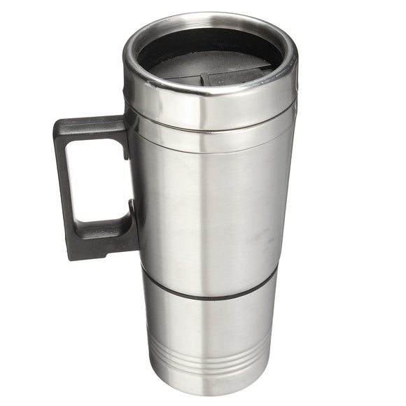 12V 300ml Silver Stainless Steel Electric Car Heating Cup
