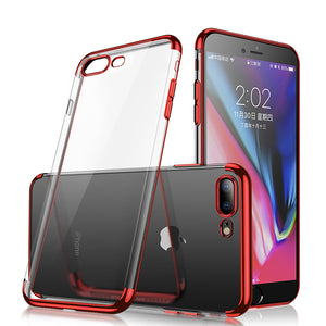 Cafele Plating Transparent Soft TPU Case For iPhone 7 Plus/8 Plus 5.5