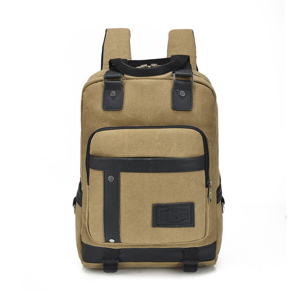 Rucksack Travel Backpack Patchwork Dual Use Handbag Computer Bag For Men