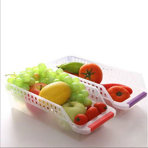 Fridge Refrigerator Storage Drawer Box Hollow Food Fruit Vegetables Drinks Kitchen Organizer