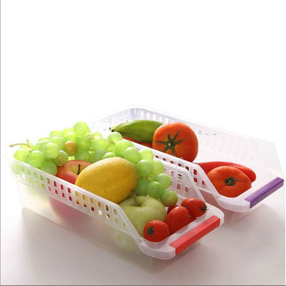 Fridge Refrigerator Storage Drawer Box Hollow Food Fruit Vegetables Drinks Kitchen Organizer
