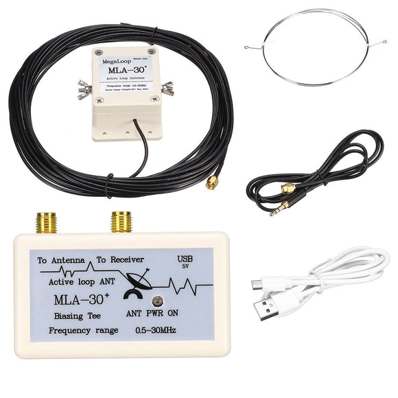 MLA-30+ Active Magnetic Loop Antenna 500kHz-30MHz HA SDR Short Medium Wave Radio Antenna Low Noise