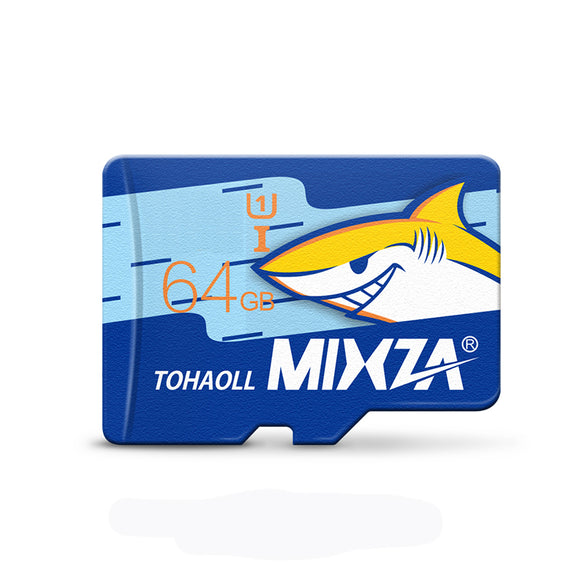 MIXZA Shark Edition Memory Card 64GB TF Card Class10 For Smartphone Camera MP3