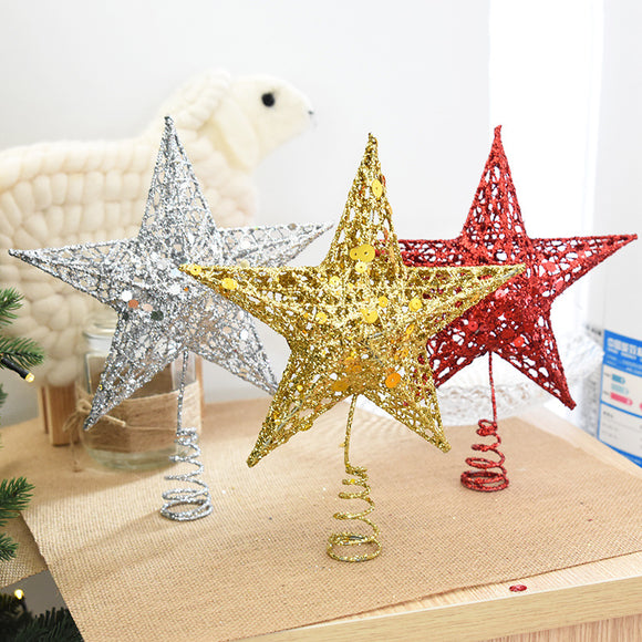 Christmas Tree Topper Star Iron Christmas Star Tree Topper for Christmas DIY Accessories