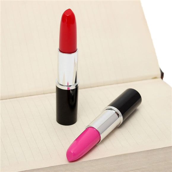 10pcs Fashion Cute Lipstick Shape Ball Ballpoint Pen Set Red Rose Red
